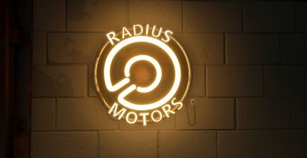 Neon Radius Motors Sign