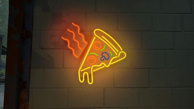 Neon Pizza Sign