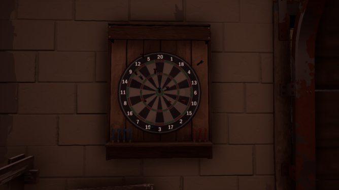Mounted Dart Board